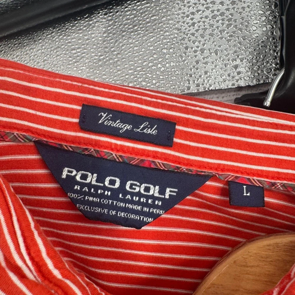 Polo Golf Ralph Lauren Golf Polo Shirt Large‎ Pima Cotton Striped